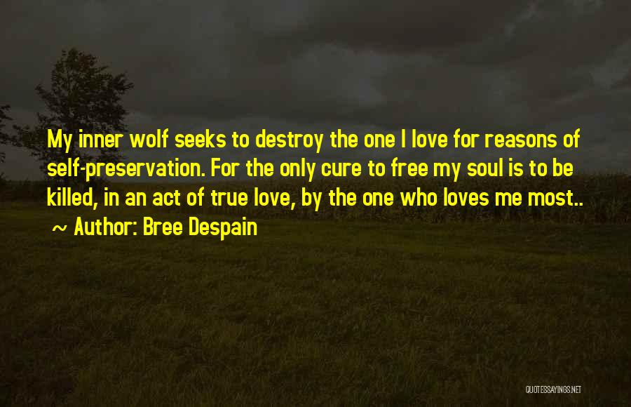 Bree Despain Quotes: My Inner Wolf Seeks To Destroy The One I Love For Reasons Of Self-preservation. For The Only Cure To Free