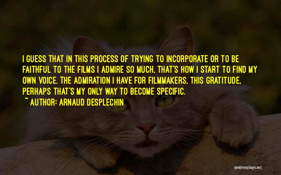 Arnaud Desplechin Quotes: I Guess That In This Process Of Trying To Incorporate Or To Be Faithful To The Films I Admire So