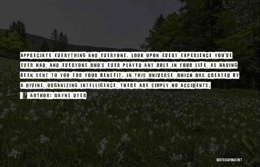 Wayne Dyer Quotes: Appreciate Everything And Everyone. Look Upon Every Experience You've Ever Had, And Everyone Who's Ever Played Any Role In Your