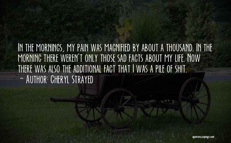 Cheryl Strayed Quotes: In The Mornings, My Pain Was Magnified By About A Thousand. In The Morning There Weren't Only Those Sad Facts