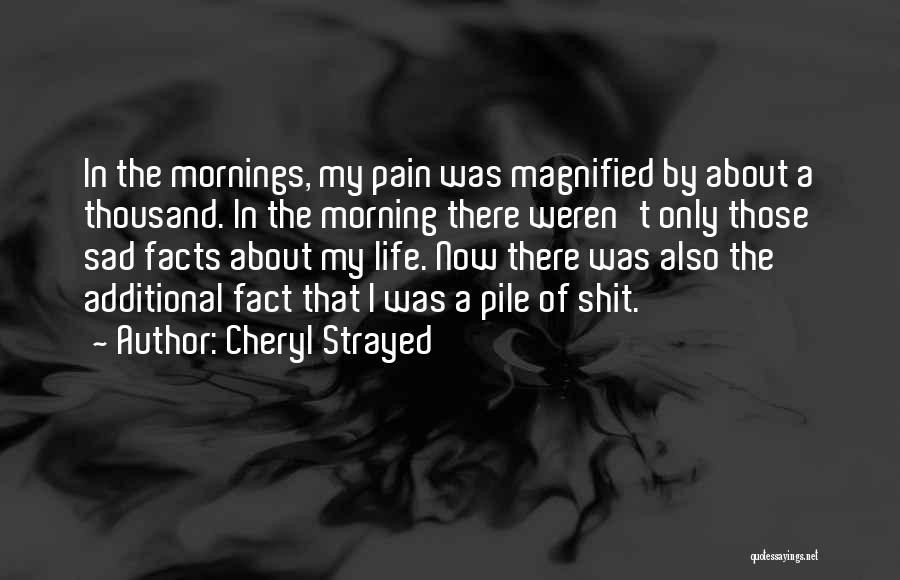 Cheryl Strayed Quotes: In The Mornings, My Pain Was Magnified By About A Thousand. In The Morning There Weren't Only Those Sad Facts