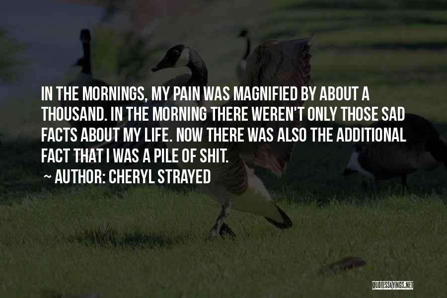 Cheryl Strayed Quotes: In The Mornings, My Pain Was Magnified By About A Thousand. In The Morning There Weren't Only Those Sad Facts