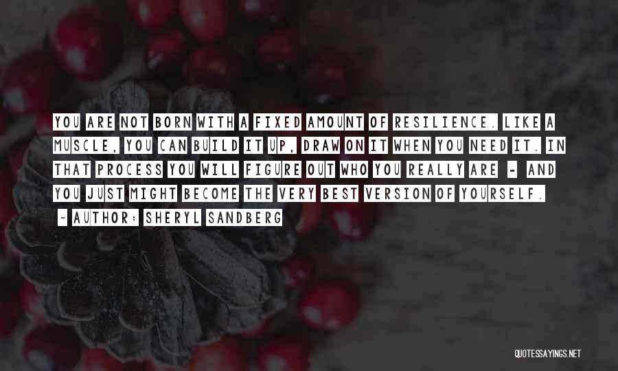 Sheryl Sandberg Quotes: You Are Not Born With A Fixed Amount Of Resilience. Like A Muscle, You Can Build It Up, Draw On