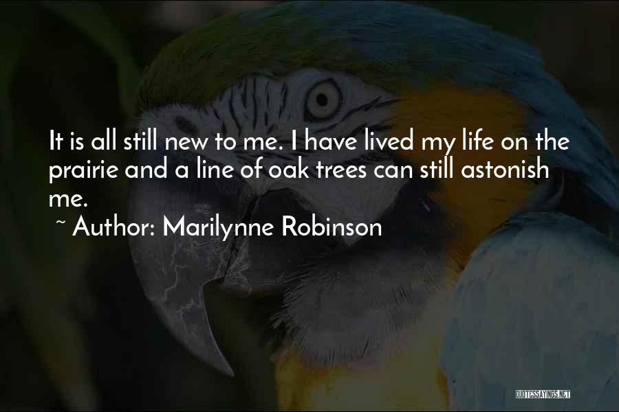 Marilynne Robinson Quotes: It Is All Still New To Me. I Have Lived My Life On The Prairie And A Line Of Oak