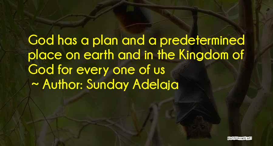 Sunday Adelaja Quotes: God Has A Plan And A Predetermined Place On Earth And In The Kingdom Of God For Every One Of