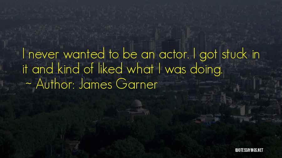 James Garner Quotes: I Never Wanted To Be An Actor. I Got Stuck In It And Kind Of Liked What I Was Doing.