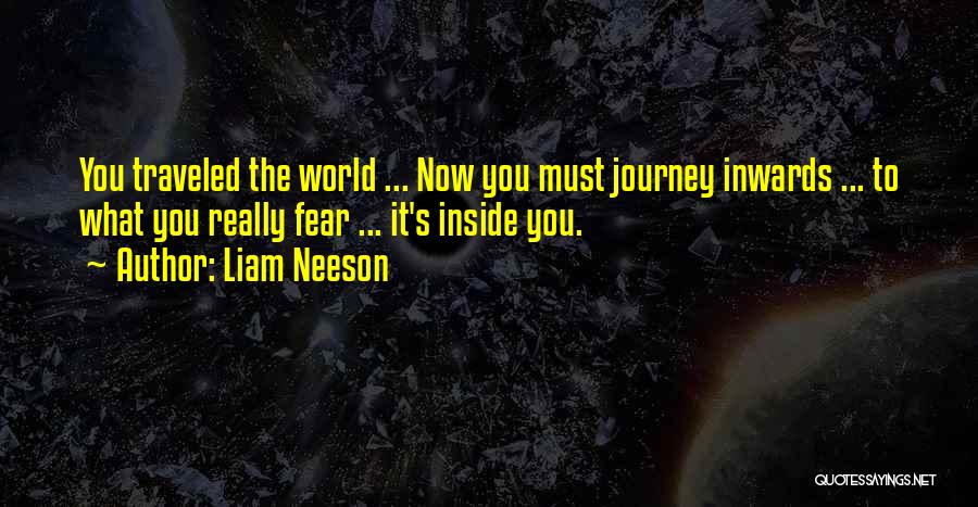 Liam Neeson Quotes: You Traveled The World ... Now You Must Journey Inwards ... To What You Really Fear ... It's Inside You.