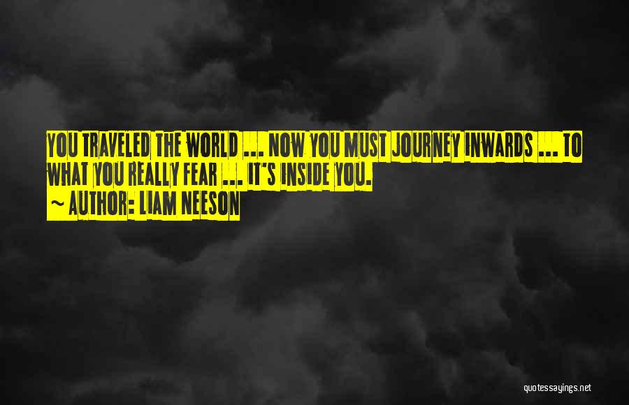 Liam Neeson Quotes: You Traveled The World ... Now You Must Journey Inwards ... To What You Really Fear ... It's Inside You.