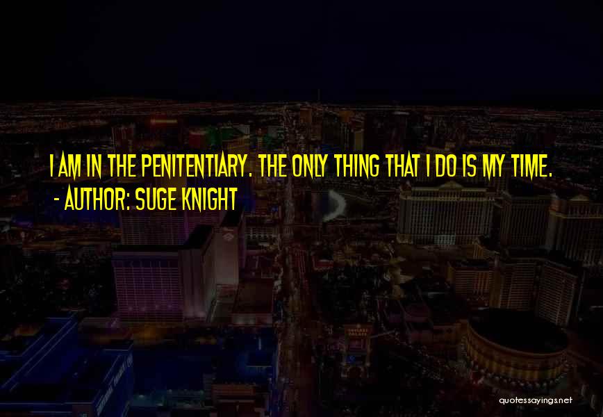 Suge Knight Quotes: I Am In The Penitentiary. The Only Thing That I Do Is My Time.