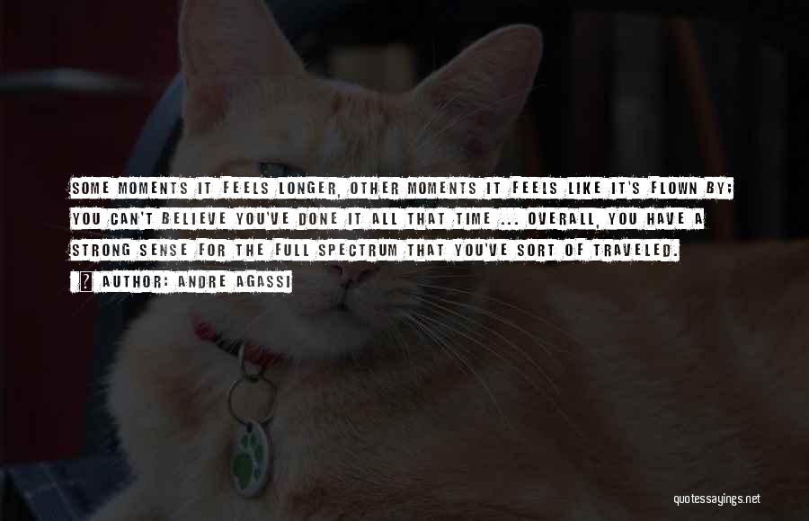 Andre Agassi Quotes: Some Moments It Feels Longer, Other Moments It Feels Like It's Flown By; You Can't Believe You've Done It All