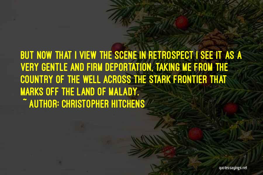 Christopher Hitchens Quotes: But Now That I View The Scene In Retrospect I See It As A Very Gentle And Firm Deportation, Taking