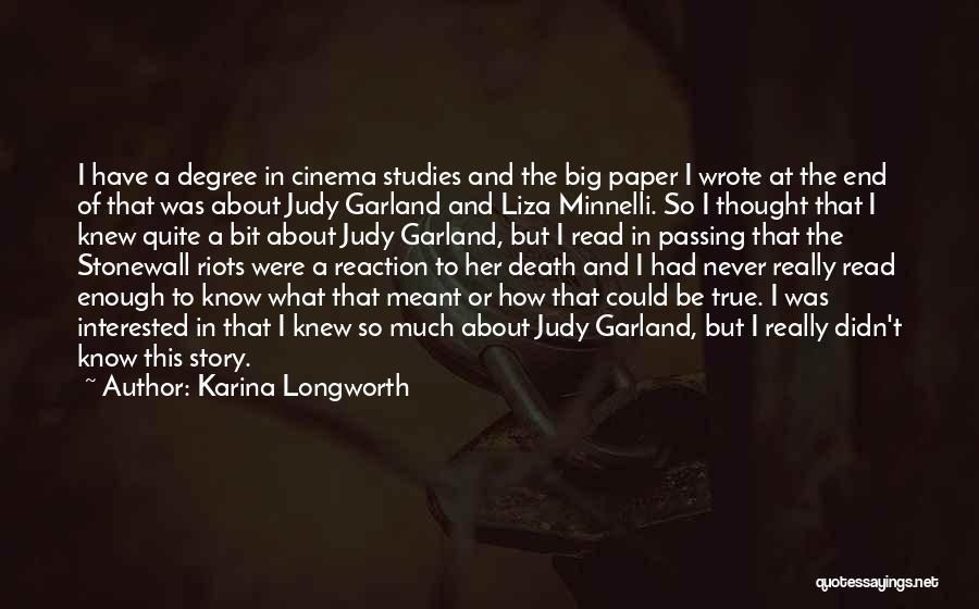 Karina Longworth Quotes: I Have A Degree In Cinema Studies And The Big Paper I Wrote At The End Of That Was About