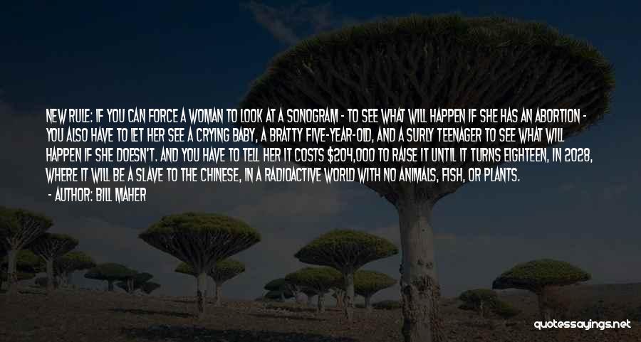 Bill Maher Quotes: New Rule: If You Can Force A Woman To Look At A Sonogram - To See What Will Happen If