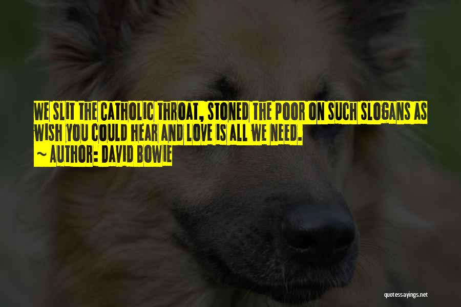 David Bowie Quotes: We Slit The Catholic Throat, Stoned The Poor On Such Slogans As Wish You Could Hear And Love Is All