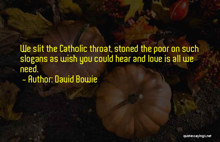 David Bowie Quotes: We Slit The Catholic Throat, Stoned The Poor On Such Slogans As Wish You Could Hear And Love Is All