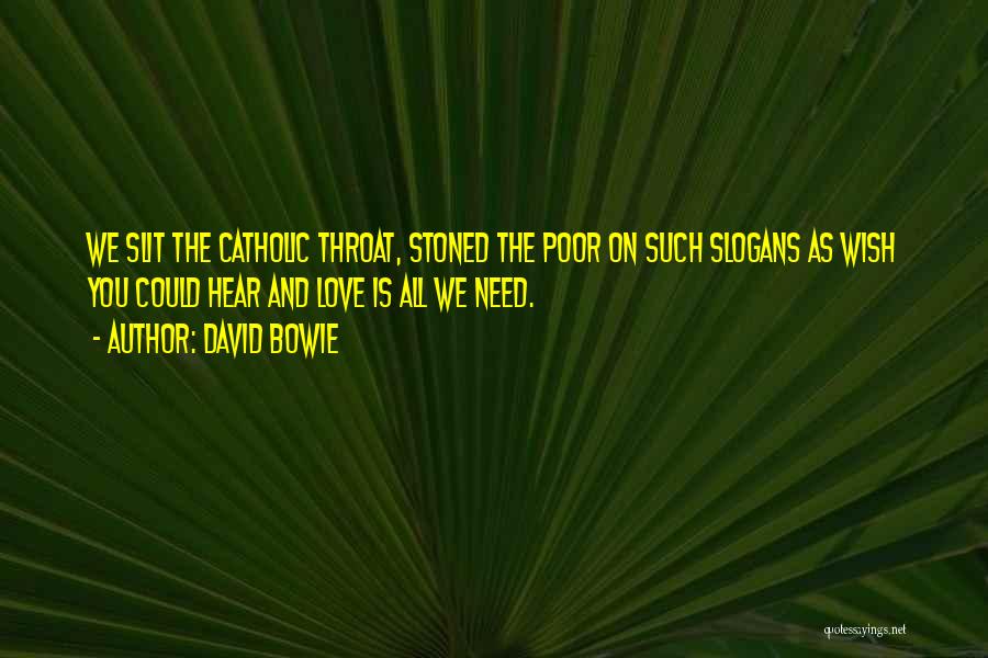 David Bowie Quotes: We Slit The Catholic Throat, Stoned The Poor On Such Slogans As Wish You Could Hear And Love Is All