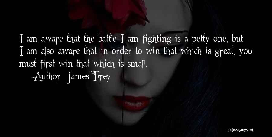 James Frey Quotes: I Am Aware That The Battle I Am Fighting Is A Petty One, But I Am Also Aware That In