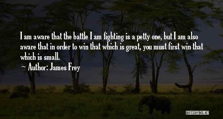 James Frey Quotes: I Am Aware That The Battle I Am Fighting Is A Petty One, But I Am Also Aware That In