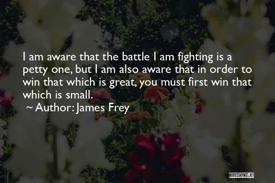 James Frey Quotes: I Am Aware That The Battle I Am Fighting Is A Petty One, But I Am Also Aware That In