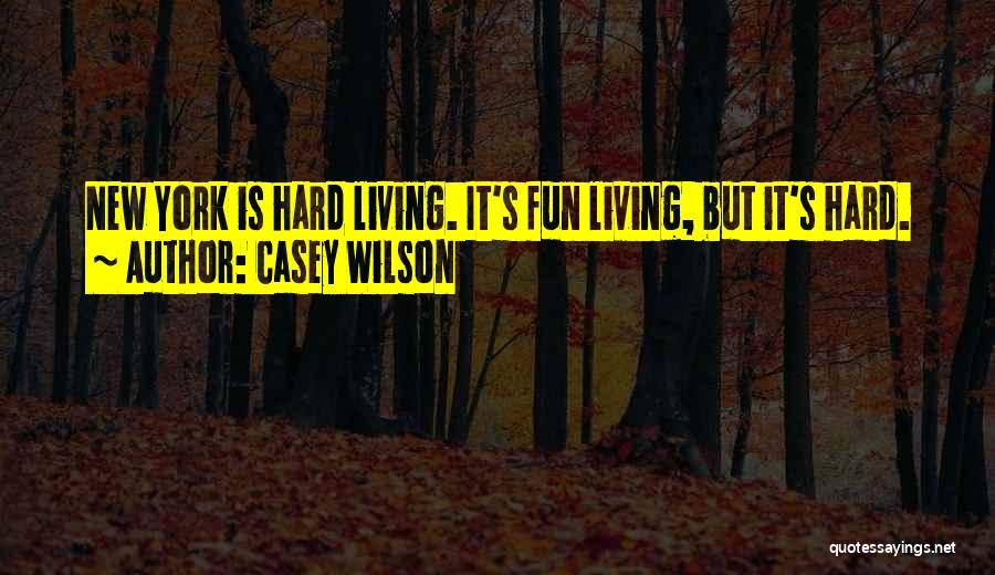 Casey Wilson Quotes: New York Is Hard Living. It's Fun Living, But It's Hard.