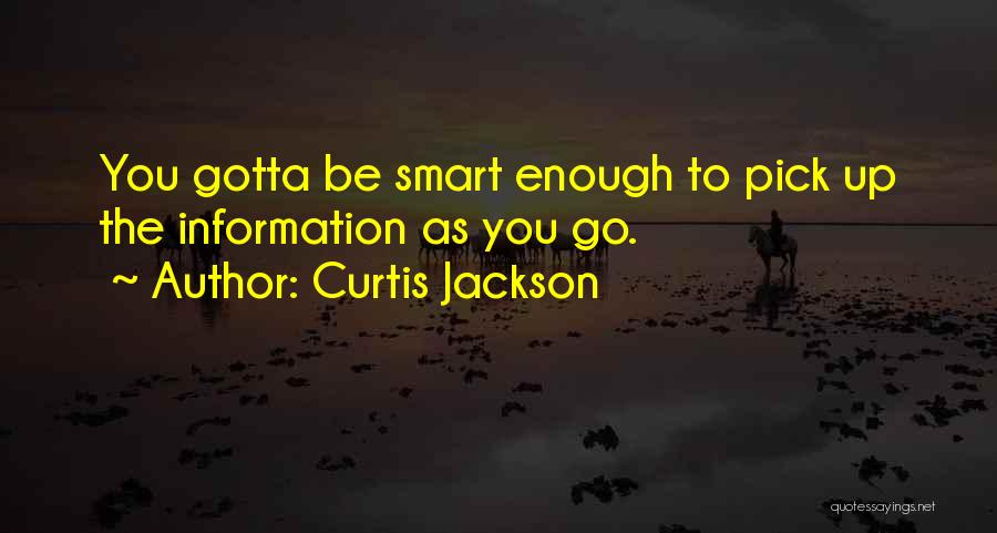 Curtis Jackson Quotes: You Gotta Be Smart Enough To Pick Up The Information As You Go.