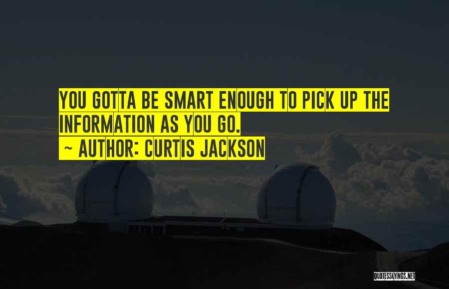 Curtis Jackson Quotes: You Gotta Be Smart Enough To Pick Up The Information As You Go.