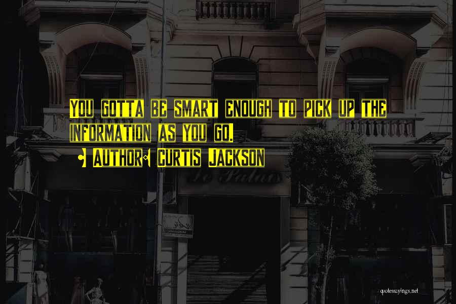 Curtis Jackson Quotes: You Gotta Be Smart Enough To Pick Up The Information As You Go.