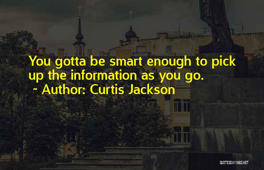 Curtis Jackson Quotes: You Gotta Be Smart Enough To Pick Up The Information As You Go.