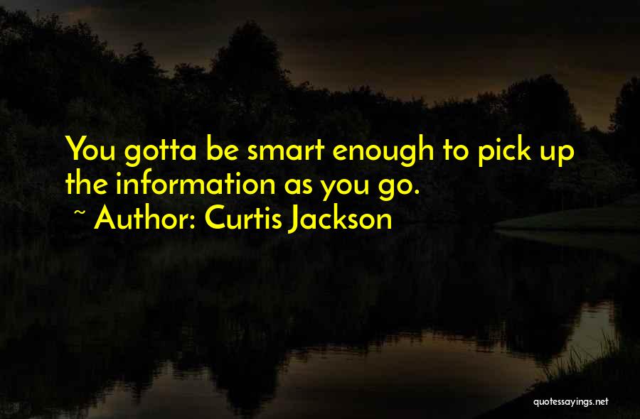 Curtis Jackson Quotes: You Gotta Be Smart Enough To Pick Up The Information As You Go.