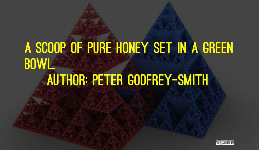 Peter Godfrey-Smith Quotes: A Scoop Of Pure Honey Set In A Green Bowl.