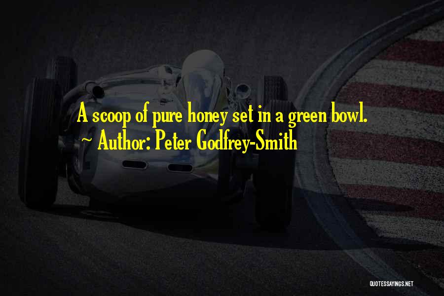 Peter Godfrey-Smith Quotes: A Scoop Of Pure Honey Set In A Green Bowl.