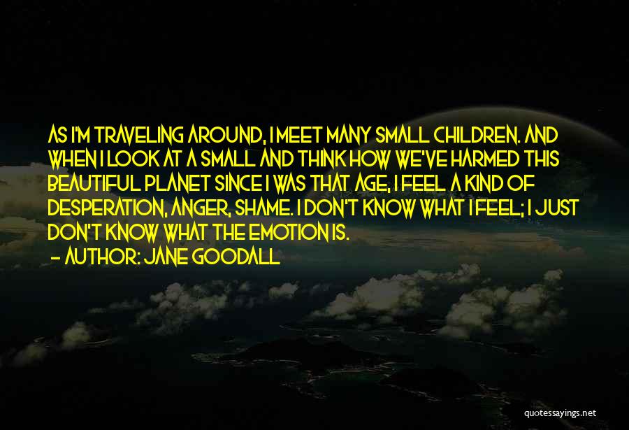 Jane Goodall Quotes: As I'm Traveling Around, I Meet Many Small Children. And When I Look At A Small And Think How We've