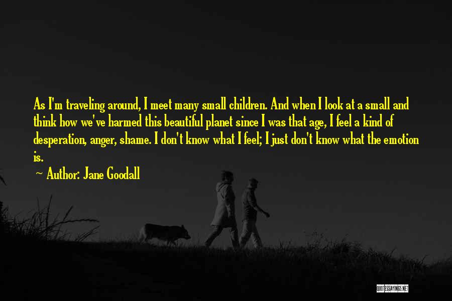 Jane Goodall Quotes: As I'm Traveling Around, I Meet Many Small Children. And When I Look At A Small And Think How We've