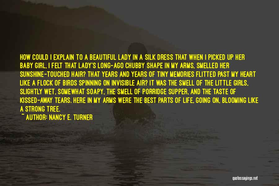 Nancy E. Turner Quotes: How Could I Explain To A Beautiful Lady In A Silk Dress That When I Picked Up Her Baby Girl,