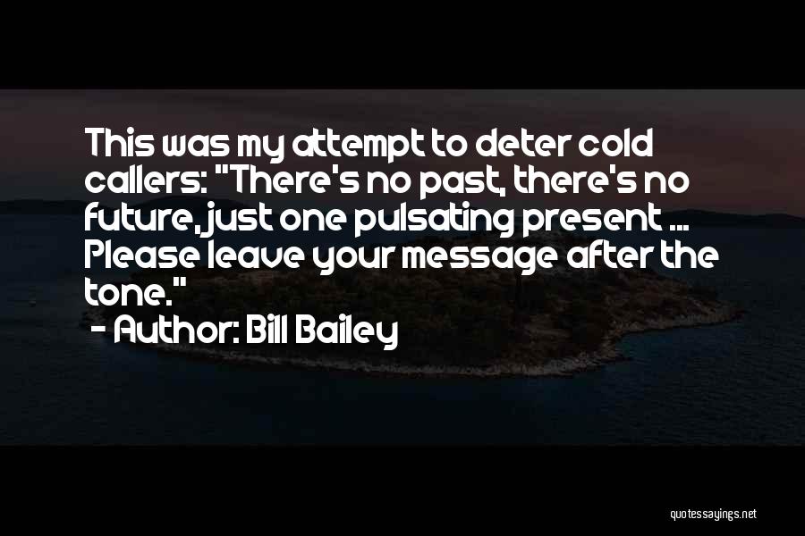 Bill Bailey Quotes: This Was My Attempt To Deter Cold Callers: There's No Past, There's No Future, Just One Pulsating Present ... Please