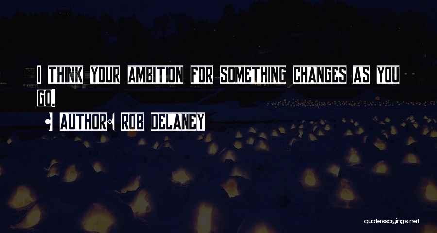 Rob Delaney Quotes: I Think Your Ambition For Something Changes As You Go.