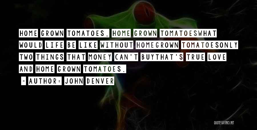 John Denver Quotes: Home Grown Tomatoes, Home Grown Tomatoeswhat Would Life Be Like Without Homegrown Tomatoesonly Two Things That Money Can't Buythat's True