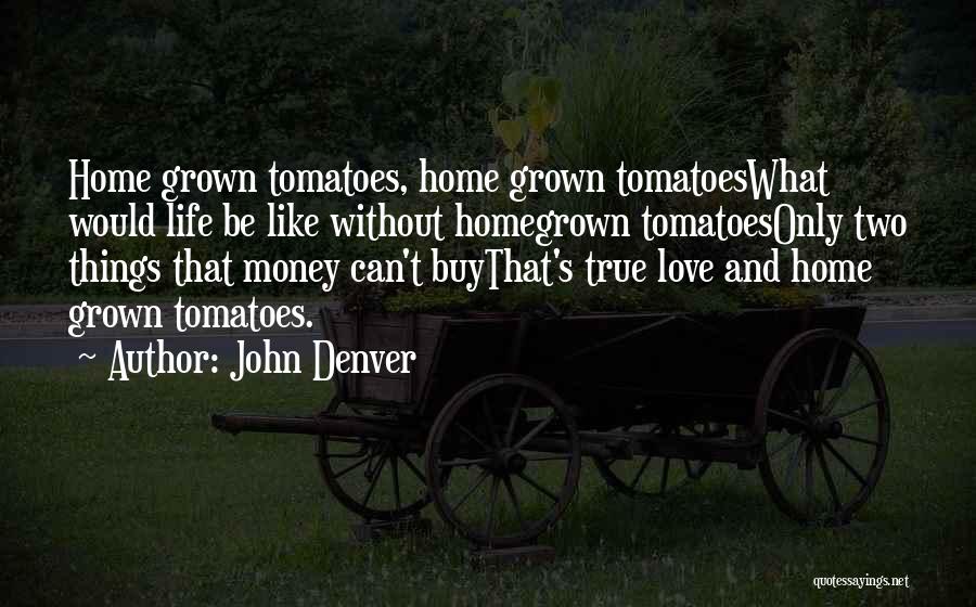 John Denver Quotes: Home Grown Tomatoes, Home Grown Tomatoeswhat Would Life Be Like Without Homegrown Tomatoesonly Two Things That Money Can't Buythat's True
