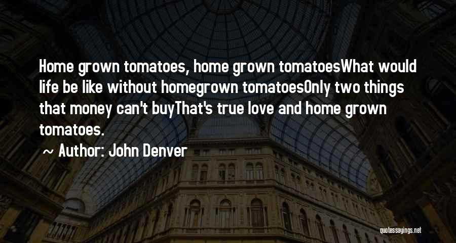 John Denver Quotes: Home Grown Tomatoes, Home Grown Tomatoeswhat Would Life Be Like Without Homegrown Tomatoesonly Two Things That Money Can't Buythat's True