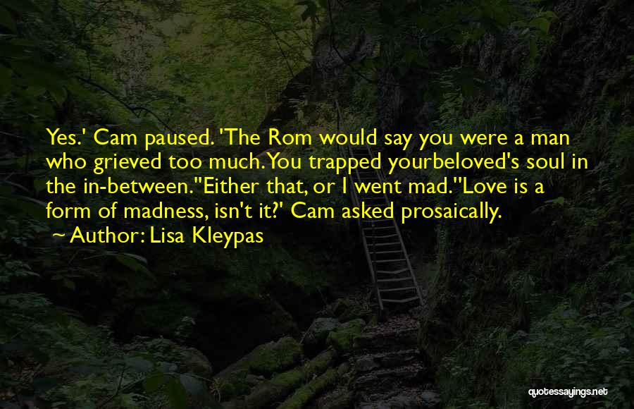 Lisa Kleypas Quotes: Yes.' Cam Paused. 'the Rom Would Say You Were A Man Who Grieved Too Much. You Trapped Yourbeloved's Soul In