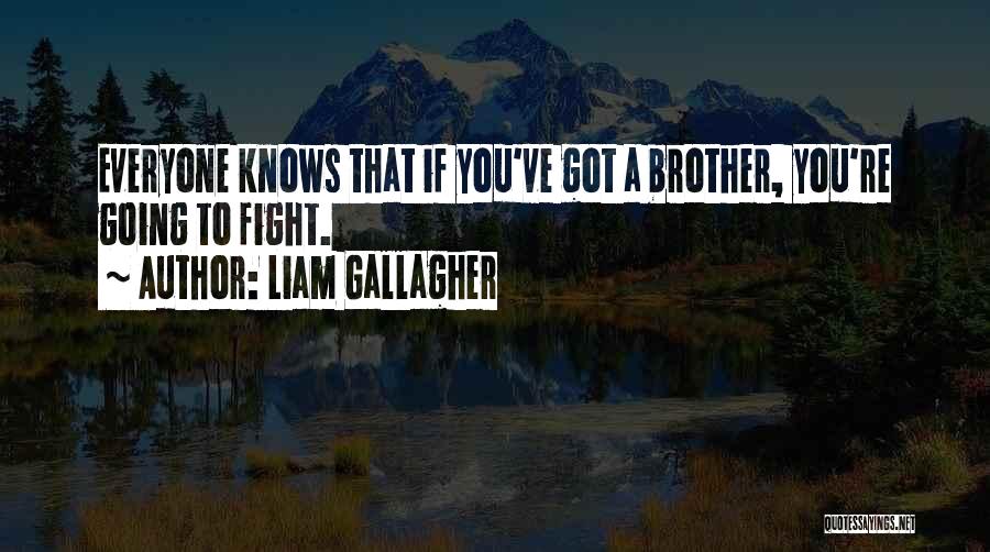 Liam Gallagher Quotes: Everyone Knows That If You've Got A Brother, You're Going To Fight.