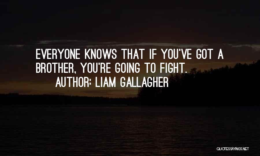 Liam Gallagher Quotes: Everyone Knows That If You've Got A Brother, You're Going To Fight.