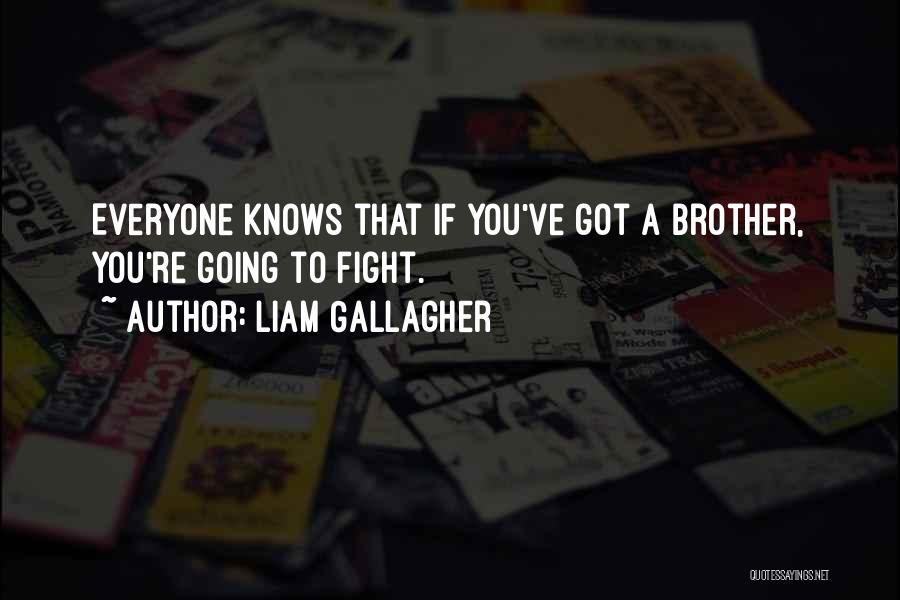 Liam Gallagher Quotes: Everyone Knows That If You've Got A Brother, You're Going To Fight.