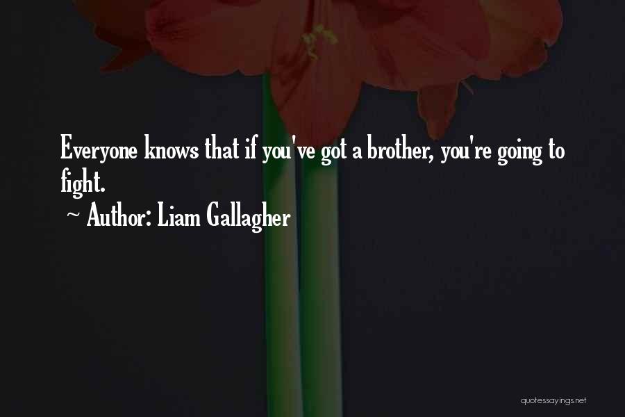 Liam Gallagher Quotes: Everyone Knows That If You've Got A Brother, You're Going To Fight.