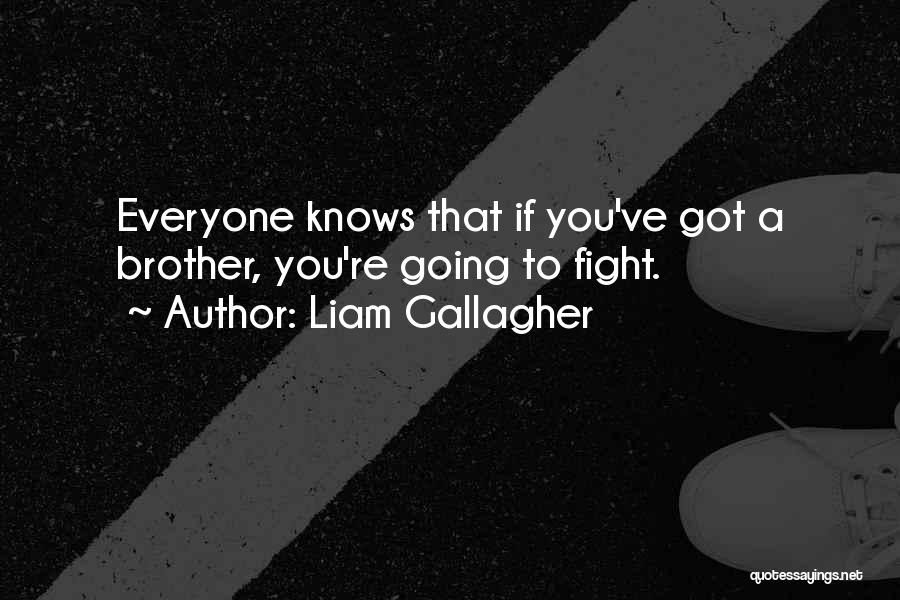 Liam Gallagher Quotes: Everyone Knows That If You've Got A Brother, You're Going To Fight.