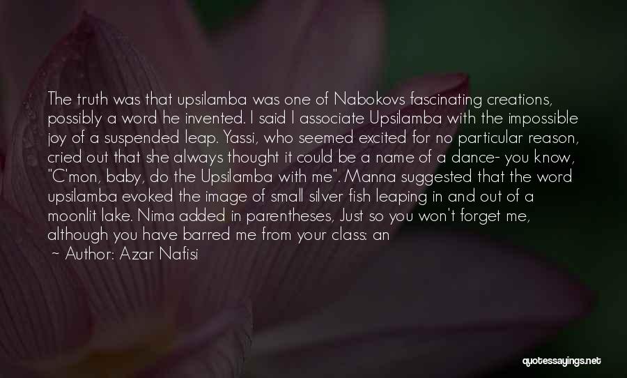 Azar Nafisi Quotes: The Truth Was That Upsilamba Was One Of Nabokovs Fascinating Creations, Possibly A Word He Invented. I Said I Associate