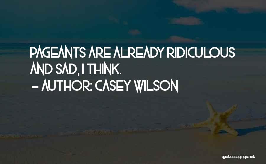 Casey Wilson Quotes: Pageants Are Already Ridiculous And Sad, I Think.