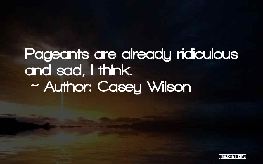 Casey Wilson Quotes: Pageants Are Already Ridiculous And Sad, I Think.