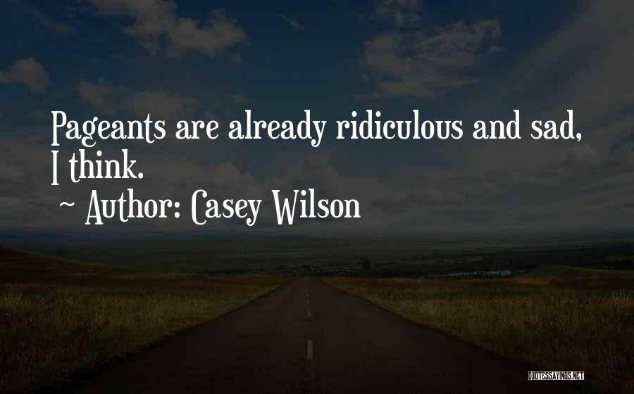 Casey Wilson Quotes: Pageants Are Already Ridiculous And Sad, I Think.
