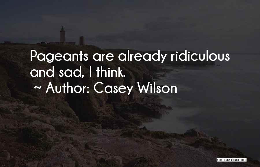 Casey Wilson Quotes: Pageants Are Already Ridiculous And Sad, I Think.